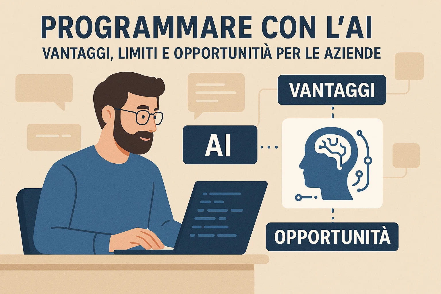 Programmare con l’AI: vantaggi, limiti e opportunità per le aziende